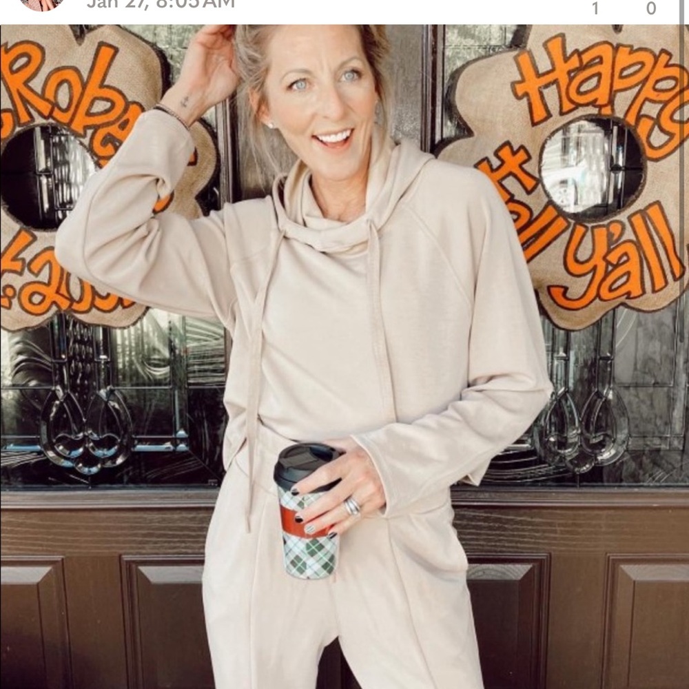 Joy Lab Sweatshirt Slounge Dusty Peach - full set